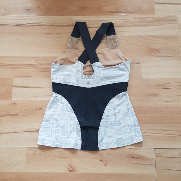 Lululemon Mantra Newsprint Cross Back Tank - Picture 2 of 6